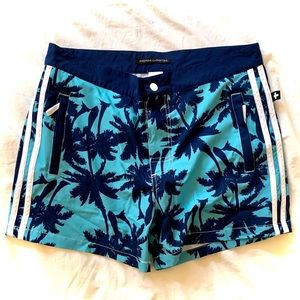 Men’s Andrew Christian swim trunks